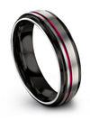 Wedding Rings Grey Mens Special Wedding Bands Custom Rings for Couples 6mm 9th - Charming Jewelers