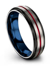 Wedding Band for Couples Tungsten Grey and Black Bands Ring Couples University - Charming Jewelers