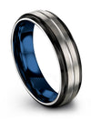 6mm Wedding Bands Tungsten Lady Wedding Bands Male Jewelry Bands Grey - Charming Jewelers