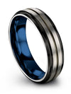 Wedding Band for Couples Tungsten Grey and Gunmetal Bands