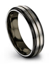 Wedding Bands for Couples Grey Special Band Couples Engraved Rings Tungsten 6mm - Charming Jewelers