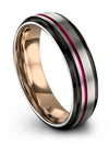 Guys Anniversary Ring Unique Tungsten Rings Wedding Couples Band Sets Gifts - Charming Jewelers