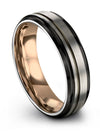 Female Grey Wedding Band 6mm Woman Tungsten Band Grey Rings for Couples - Charming Jewelers