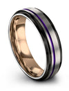Promise Rings Set Wife and His Tungsten Rings 6mm Male Band Sets Couples Custom - Charming Jewelers