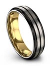 Simple Wedding Jewelry Mens Rings Grey Tungsten His and Boyfriend Engagement - Charming Jewelers