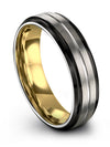 Tungsten Girlfriend and Boyfriend Wedding Rings Sets Grey Plated Tungsten Rings - Charming Jewelers