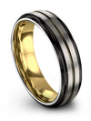 Grey Wedding Couple Band Wedding Ring Sets Tungsten Simple Jewelry for Guys 6mm - Charming Jewelers