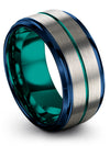 Christmas Him Womans Tungsten Wedding Bands Brushed Grey Bands Taoism Promise - Charming Jewelers