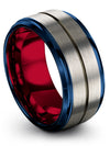 Wedding Ring Sets Him Special Edition Tungsten Bands Grey Wife Friend Bands - Charming Jewelers