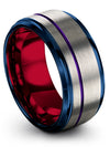 Him and Her Wedding Bands Ring 10mm Tungsten Band Personalized Couples Band - Charming Jewelers