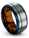 Matte Grey Male Wedding Band Tungsten Bands for Woman