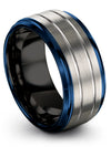 Pure Grey Wedding Band for Girlfriend and Husband Grey Tungsten Carbide Band - Charming Jewelers