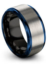 Grey Matching Promise Band for Couples Brushed Tungsten Grey Band for Male Her - Charming Jewelers