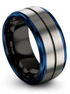 Womans Solid Grey Wedding Ring Tungsten Polished Band for Womans Physician - Charming Jewelers