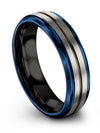 Wedding Ring for Male Minimalist Tungsten Men Wedding Bands Grey Band - Charming Jewelers