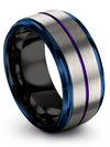 Special Edition Wedding Rings Engraved Tungsten Bands for Womans Grey Bands - Charming Jewelers