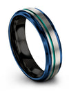 Grey Wedding Sets Rare Tungsten Ring Middle Bands 2nd - Cotton Anniversary Gift - Charming Jewelers