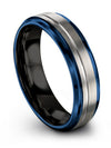 Him and Husband Matching Wedding Ring Tungsten Grey Engagement Man Band - Charming Jewelers