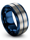 Engraved Grey Wedding Band Grey Tungsten Wedding Bands for Men Grey Engagement - Charming Jewelers