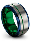 Wedding Ring Woman 10mm Tungsten Wedding Rings for Guy Grey Promise Band - Charming Jewelers