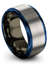 Couples Wedding Bands Tungsten Wedding Rings Sets for Male 10mm Grey Band Bands - Charming Jewelers