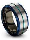 Wedding Band for Wife Engraved Tungsten Rings Sets for Couples Grey Fidget Ring - Charming Jewelers