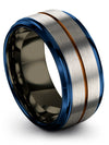 Wedding Ring Woman 10mm Tungsten Wedding Rings for Guy Grey