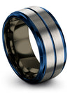 Promise Rings Grey and Blue Common Wedding Rings Engagement Ladies Ring Grey - Charming Jewelers