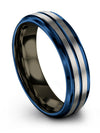 Wedding Grey Rings Set Tungsten Band for Mens 6mm Grey Ring Engagement Ladies - Charming Jewelers