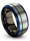 Wedding Bands for Ladies Tungsten Grey Ring 10mm Grey Engagement Man Rings - Charming Jewelers
