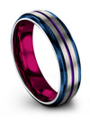 Engagement Woman and Wedding Band Tungsten Woman Bands Grey Purple Grey Band - Charming Jewelers