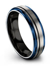 Metal Wedding Ring Tungsten Wedding Band Grey and Black Dad Grey Band Promise - Charming Jewelers