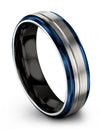 Men Wedding Band 6mm Tungsten Band for Ladies Grey Custom Womans Grey Bands - Charming Jewelers