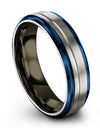 Female Wedding Ring Step Bevel Grey Tungsten Band for Men&#39;s Engagement Female - Charming Jewelers