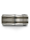 Lady Grey Gunmetal Promise Rings Tungsten Carbide Ring Boyfriend and Husband - Charming Jewelers