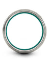 Grey Wedding Ring 6mm Wedding Ring Grey Tungsten Carbide 6mm Simple Guys Gift - Charming Jewelers