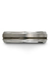 Wedding Rings Grey Wedding Ring Tungsten Carbide 6mm Men Ring Grey Happy - Charming Jewelers
