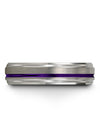 Tungsten Grey Fucshia Wedding Band Male Tungsten Carbide Engagement Men&#39;s Band - Charming Jewelers