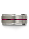 Grey Fucshia Girlfriend and His Anniversary Band Sets 10mm Womans Tungsten Band - Charming Jewelers