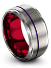 Wedding Anniversary Ring for Man Only Men Tungsten Wedding Ring Polished Band - Charming Jewelers