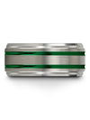 Male Grey and Green Wedding Rings Tungsten Engagement Ladies Rings for Couple - Charming Jewelers