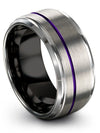 Wedding Rings Sets for Wife Men Grey Wedding Ring Tungsten Matching Promise - Charming Jewelers
