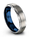 Promise Band for Girlfriend Tungsten Carbide Band for Guys Grey Matching - Charming Jewelers