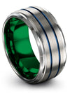 Grey Female Tungsten Anniversary Ring Guy Grey Tungsten Wedding Ring Groove - Charming Jewelers