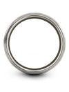 Mens Jewlery Tungsten Carbide Wedding Rings Grey Engagement Guys Band for Men - Charming Jewelers