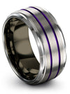 Grey Ring Wedding Favors Tungsten Carbide Grey Band for Male Band Sets for Her - Charming Jewelers