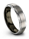 Grey Wedding Tungsten Ring for Ladies Step Bevel Custom Band Mother&#39;s Day Idea - Charming Jewelers