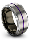 Dainty Promise Ring Tungsten Carbide Grey Bands Promise for Men Mother&#39;s Day - Charming Jewelers