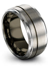 Wedding Rings for Ladies Engravable Tungsten Carbide Bands Set Female Promise - Charming Jewelers