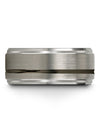 Dainty Promise Ring Tungsten Carbide Grey Bands Promise for Men Mother&#39;s Day - Charming Jewelers